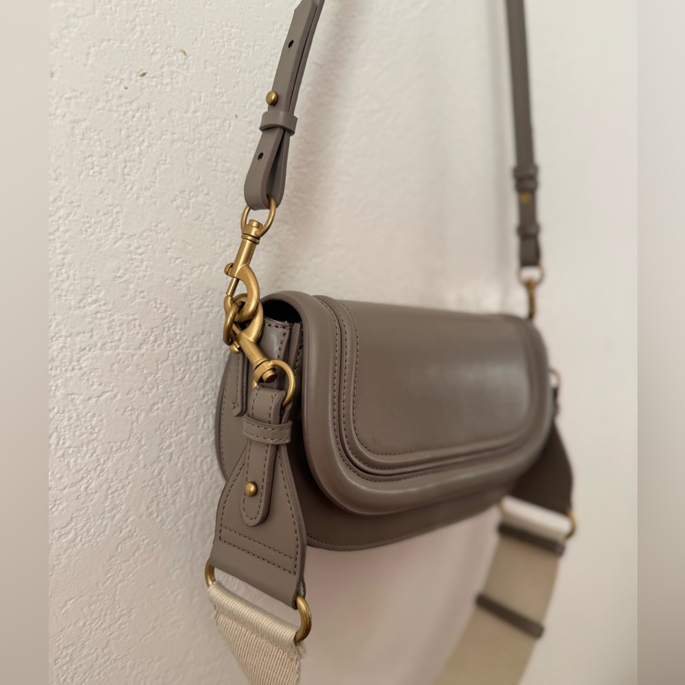 NWOT ZARA Elegant Viral Gray Crossbody Shoulder Bag - Picture 8 of 11